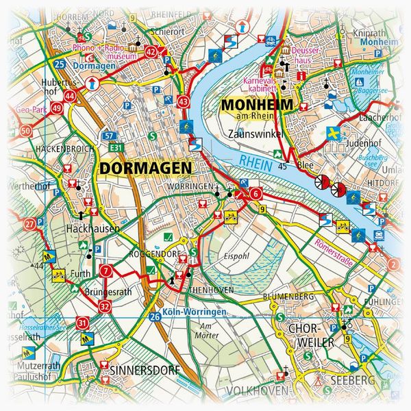 Produktbild: Niederrhein, D&uuml;sseldorf - Krefeld - Venlo - K&ouml;ln