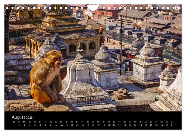 Produktbild: Nepal - In den Stra&szlig;en von Kathmandu (Wandkalender 2026 DIN A4 quer), CALVENDO Monatskalender
