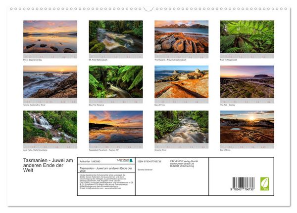 Produktbild: Tasmanien - Juwel am anderen Ende der Welt (hochwertiger Premium Wandkalender 2026 DIN A2 quer), Kunstdruck in Hochglanz