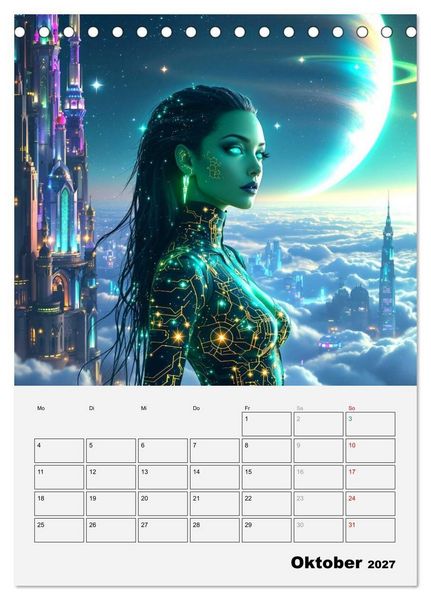 Produktbild: Herrscherinnen der Galaxien (Tischkalender 2027 DIN A5 hoch), CALVENDO Monatskalender