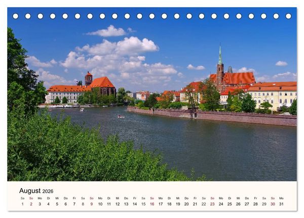 Produktbild: Die Dominsel - Historisches Zentrum der Stadt Breslau (Tischkalender 2026 DIN A5 quer), CALVENDO Monatskalender