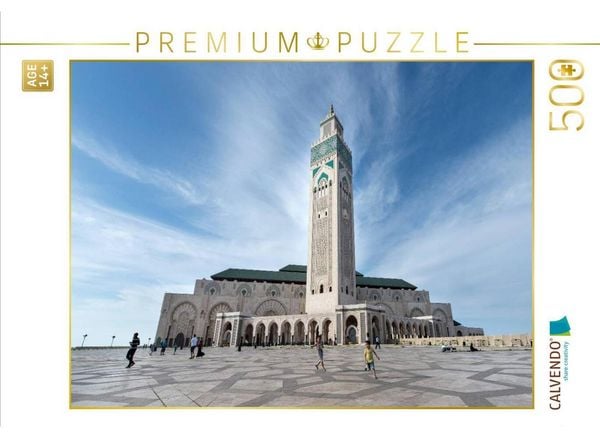 CALVENDO Puzzle Hassan-II-Moschee | 500 Teile Lege-Größe 48 × 36 cm Foto-Puzzle für Erwachsene