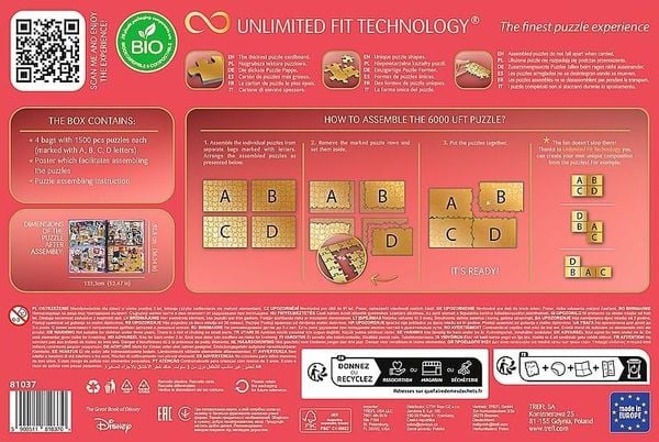 Produktbild: UFT Puzzle 6000 - The Great Book of Disney
