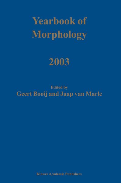 Produktbild: Yearbook of Morphology 2003
