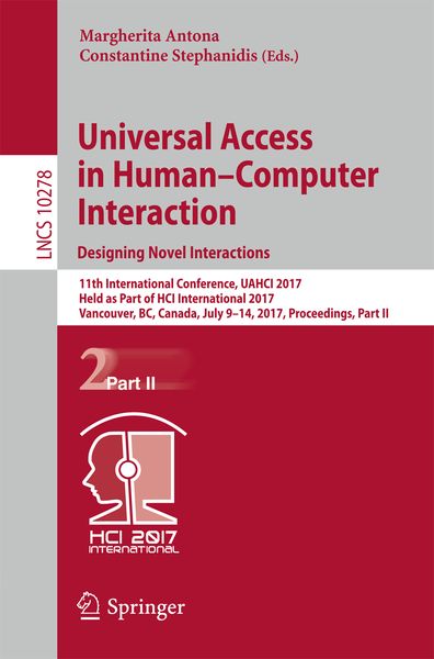 Produktbild: Universal Access in Human&ndash;Computer Interaction. Designing Novel Interactions