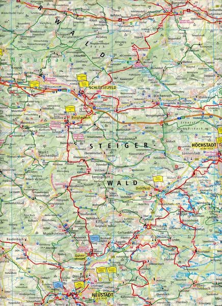 Produktbild: Steigerwald, Volkach - Höchstadt, Bad Windsheim 1:100 000