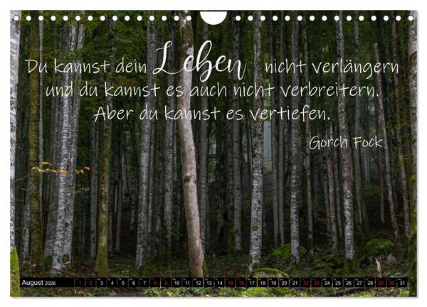 Produktbild: Bilder und Texte f&uuml;r die Seele (Wandkalender 2026 DIN A4 quer), CALVENDO Monatskalender