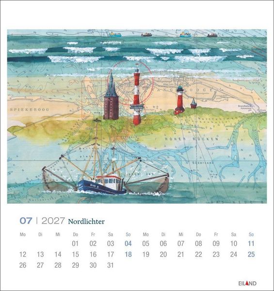 Produktbild: Nordlichter - See(h)karten Postkartenkalender 2027