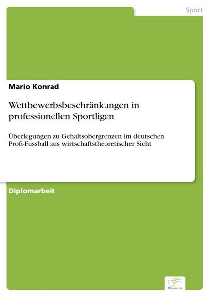 Produktbild: Wettbewerbsbeschr&auml;nkungen in professionellen Sportligen