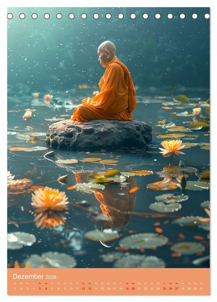 Produktbild: Meditative Stille (Tischkalender 2026 DIN A5 hoch), CALVENDO Monatskalender