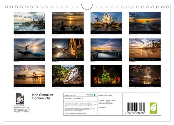Produktbild: Koh Samui im Sonnenlicht (Wandkalender 2026 DIN A4 quer), CALVENDO Monatskalender