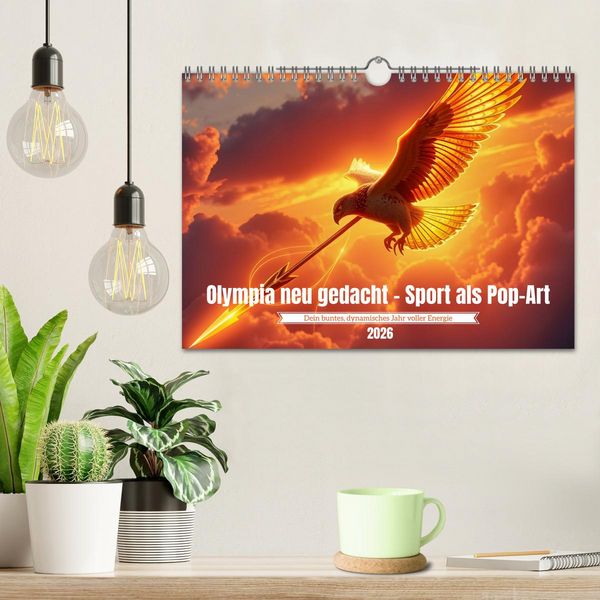 Produktbild: Olympia neu gedacht - Sport als Pop-Art (Wandkalender 2026 DIN A4 quer), CALVENDO Monatskalender