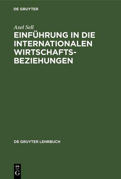 Produktbild: Einf&uuml;hrung in die internationalen Wirtschaftsbeziehungen