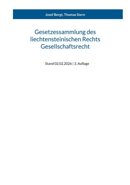 Produktbild: Gesetzessammlung des liechtensteinischen Rechts - Gesellschaftsrecht