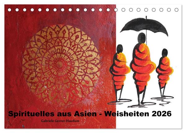 Produktbild: Spirituelles aus Asien - Weisheiten 2026 (Tischkalender 2026 DIN A5 quer), CALVENDO Monatskalender