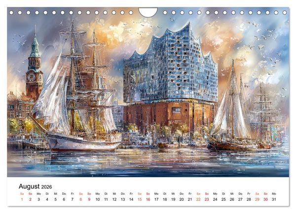 Produktbild: Stadtpoesie in sanften Farben (Wandkalender 2026 DIN A4 quer), CALVENDO Monatskalender