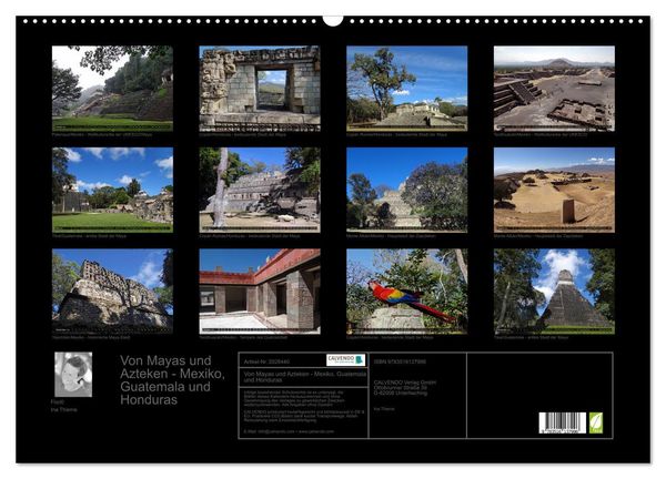 Produktbild: Von Mayas und Azteken - Mexiko, Guatemala und Honduras (Wandkalender 2026 DIN A2 quer), CALVENDO Monatskalender