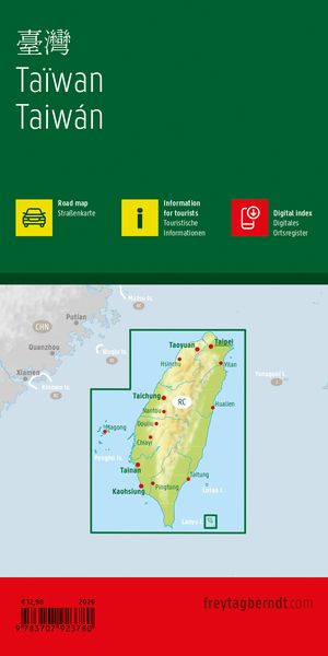 Produktbild: freytag & berndt Stra&szlig;enkarte Taiwan 1:400.000