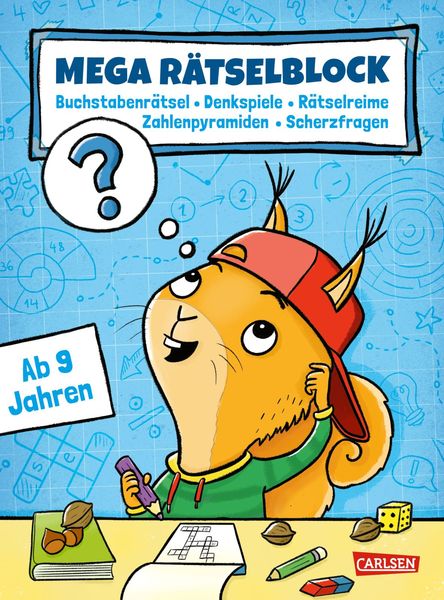 Mega Rätselblock - Buchstabenrätsel, Denkspiele, Zahlenpyramiden, Rätselreime, Scherzfragen, Taschenbuch von Jasmin Riter, Carlsen, 978-3-551-19082-6