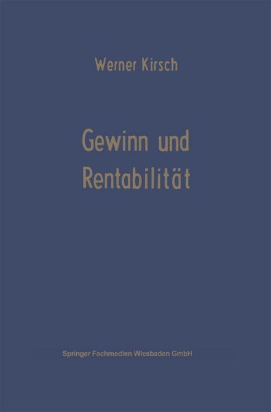 Produktbild: Gewinn und Rentabilit&auml;t