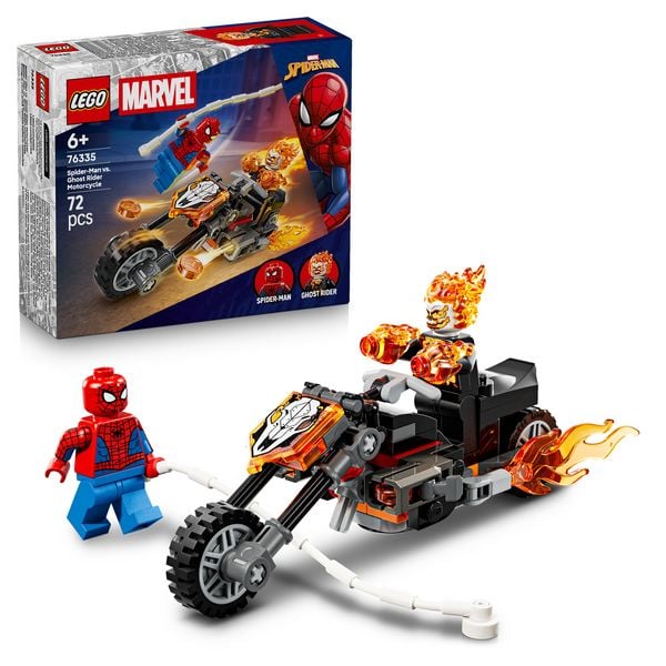 LEGO 76335 Marvel Spider-Man vs. Ghost Rider auf seinem Motorrad, Spiel