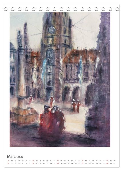 Produktbild: Ein Hauch von Impressionismus &ndash; Aquarelle von Isolde G&auml;nesch (Tischkalender 2026 DIN A5 hoch), CALVENDO Monatskalender