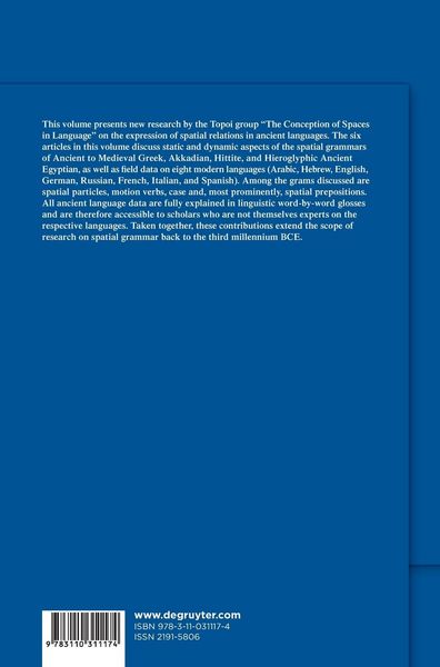 Produktbild: On Ancient Grammars of Space