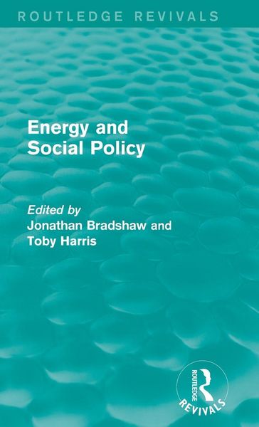 Produktbild: Energy and Social Policy (Routledge Revivals)