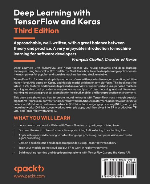 Produktbild: Deep Learning with TensorFlow and Keras - Third Edition