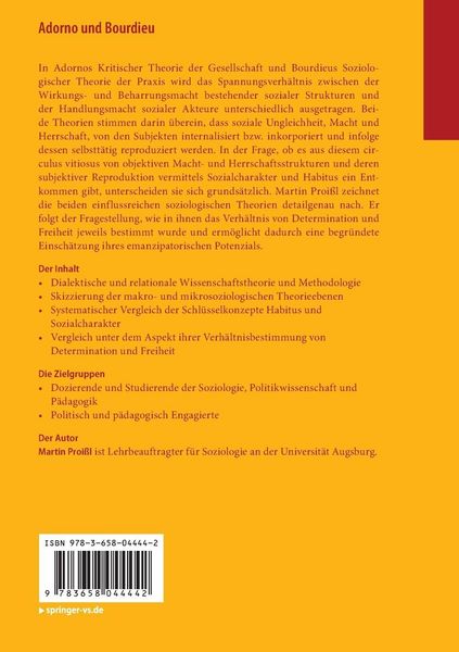 Produktbild: Adorno und Bourdieu