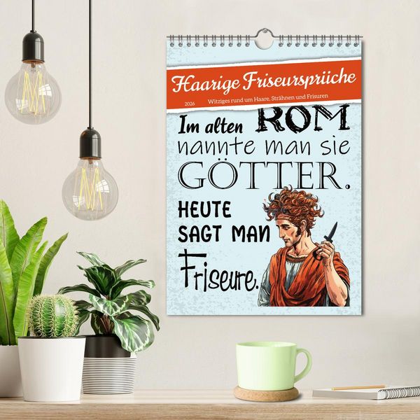 Produktbild: Haarige Friseurspr&uuml;che (Wandkalender 2026 DIN A4 hoch), CALVENDO Monatskalender