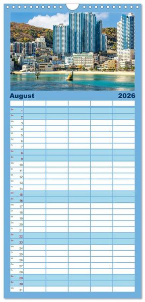 Produktbild: Familienplaner 2026 - Busan - Hafenstadt in S&uuml;dkorea mit 5 Spalten (Wandkalender, 21 x 45 cm) CALVENDO