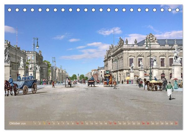 Produktbild: Berlin zur Kaiserzeit &ndash; Fotos neu restauriert und detailkoloriert (Tischkalender 2026 DIN A5 quer), CALVENDO Monatskalender
