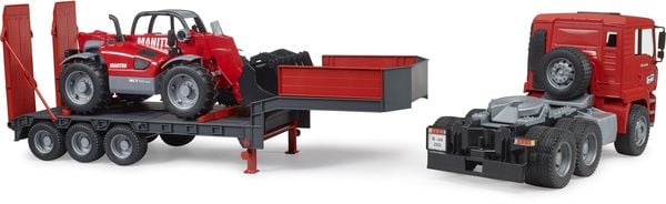Bruder - MAN TGA Tieflader mit Manitou Teleskoplader MLT 633