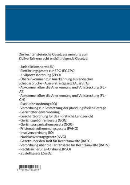 Produktbild: Gesetzessammlung des liechtensteinischen Rechts
