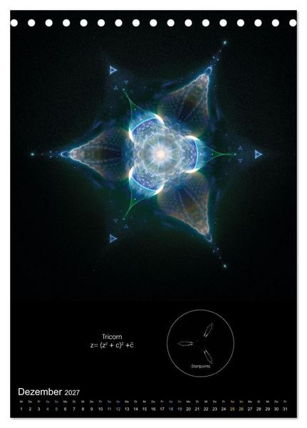 Produktbild: Buddhabrot fractal art (Tischkalender 2027 DIN A5 hoch), CALVENDO Monatskalender
