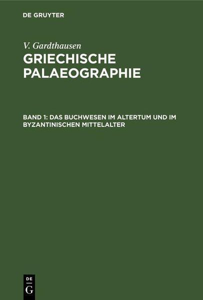 Produktbild: Das Buchwesen im Altertum und im byzantinischen Mittelalter