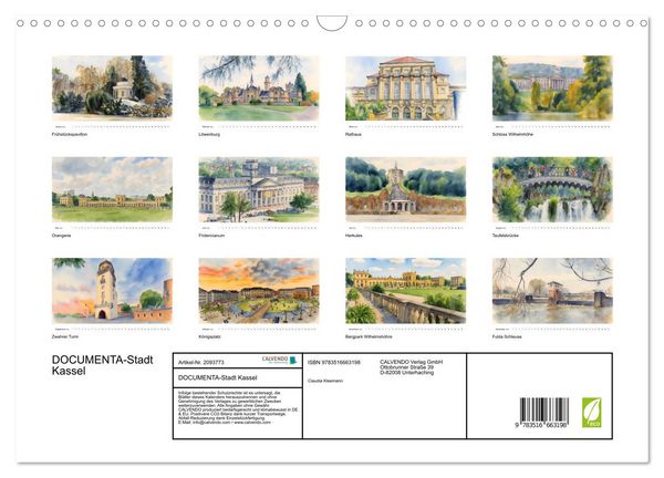 Produktbild: DOCUMENTA-Stadt Kassel (Wandkalender 2026 DIN A3 quer), CALVENDO Monatskalender