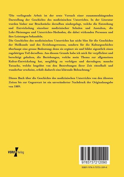 Produktbild: Geschichte des medizinischen Unterrichts