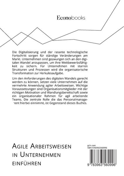 Produktbild: Agile Arbeitsweisen in Unternehmen einf&uuml;hren