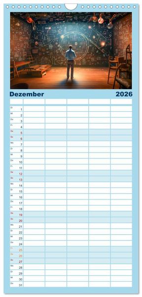 Produktbild: Familienplaner 2026 - Universum der Wissenschaften mit 5 Spalten (Wandkalender, 21 x 45 cm) CALVENDO