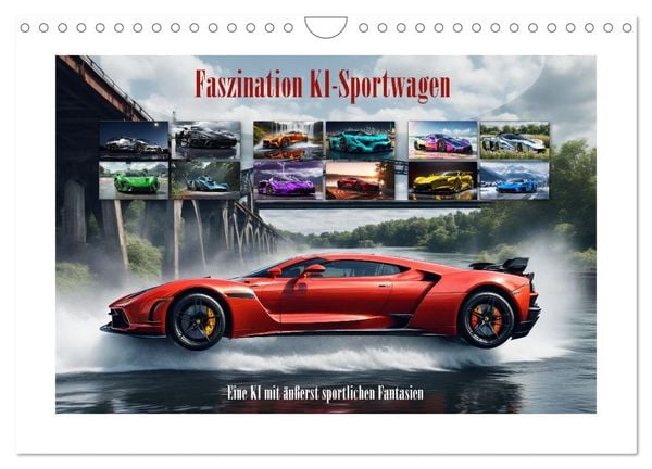 Produktbild: Faszination KI-Sportwagen (Wandkalender 2026 DIN A4 quer), CALVENDO Monatskalender