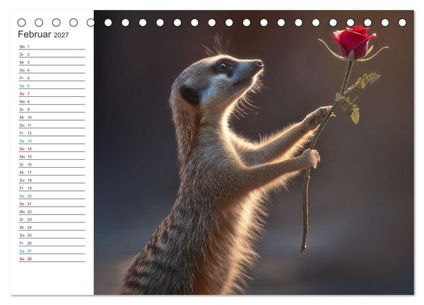 Produktbild: Die Welt der Erdm&auml;nnchen (Tischkalender 2027 DIN A5 quer), CALVENDO Monatskalender