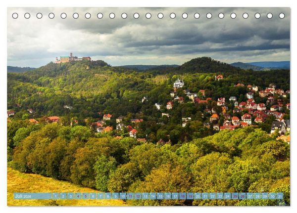 Produktbild: Wartburgstadt Eisenach - Reise durch das sch&ouml;ne Th&uuml;ringen (Tischkalender 2026 DIN A5 quer), CALVENDO Monatskalender