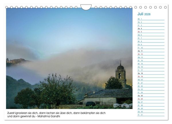 Produktbild: Mein Weg nach Santiago de Compostela mit Zitaten (Wandkalender 2026 DIN A4 quer), CALVENDO Monatskalender