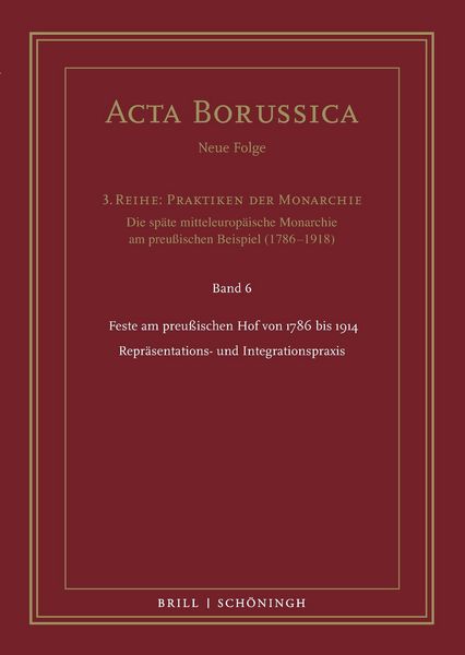 Produktbild: Feste am preu&szlig;ischen Hof von 1786 bis 1914