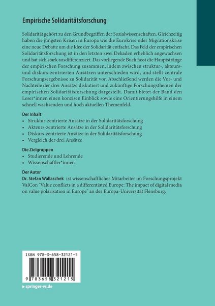 Produktbild: Empirische Solidarit&auml;tsforschung