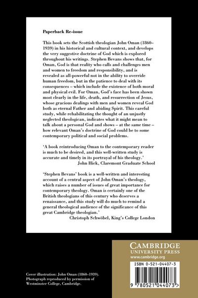Produktbild: John Oman and His Doctrine of God