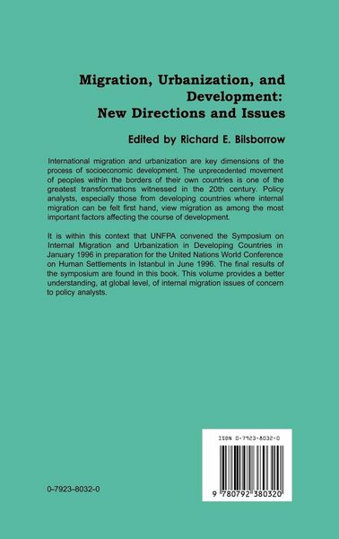 Produktbild: Migration, Urbanization, and Development: New Directions and Issues