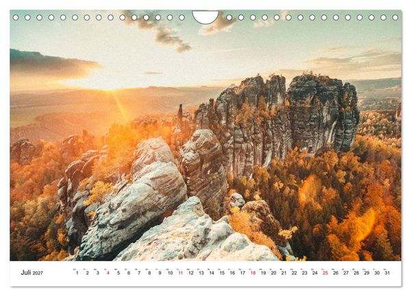 Produktbild: S&auml;chsische Schweiz - Das Elbsandsteingebirge (Wandkalender 2027 DIN A4 quer), CALVENDO Monatskalender